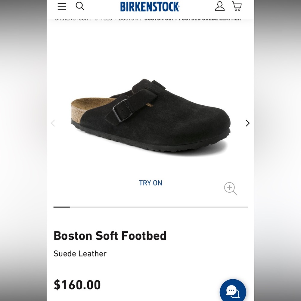 Birkenstock Boston Suede Black Mules